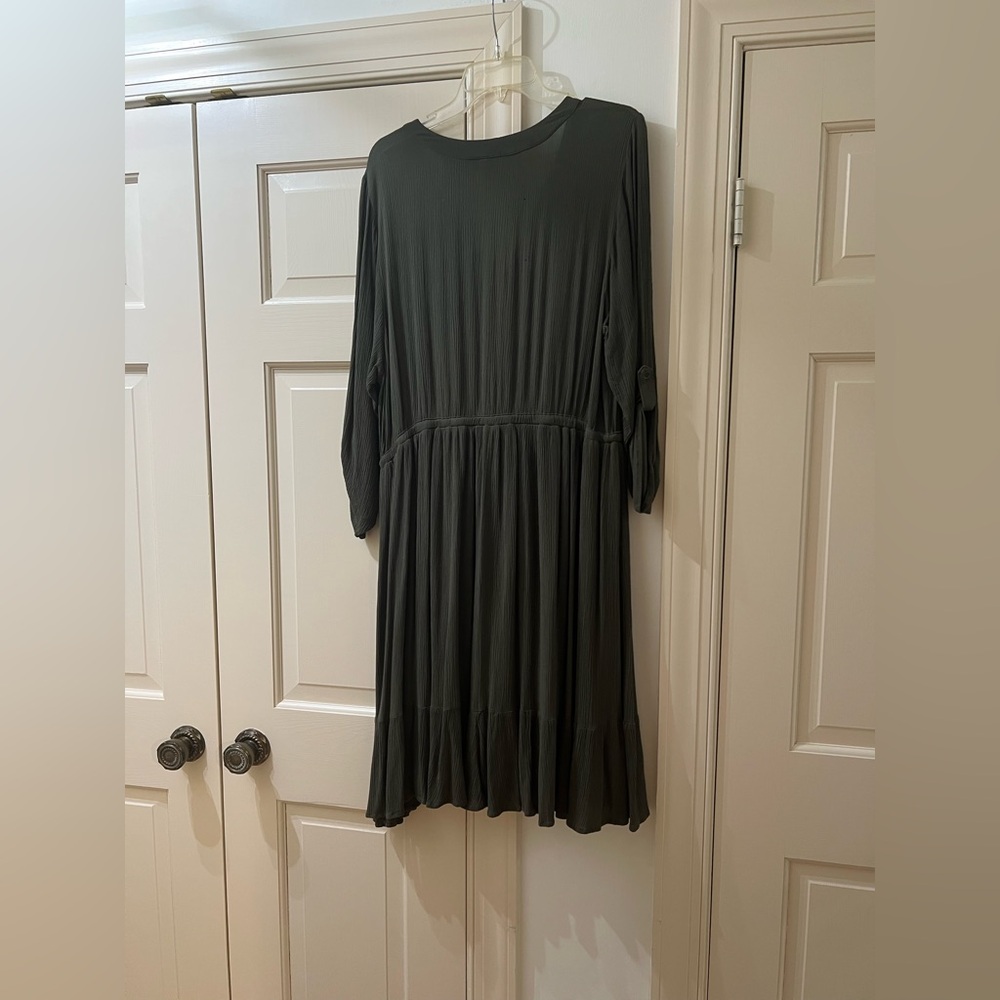 Torrid Sage Green Long Sleeve Dress - Picture 6 of 10